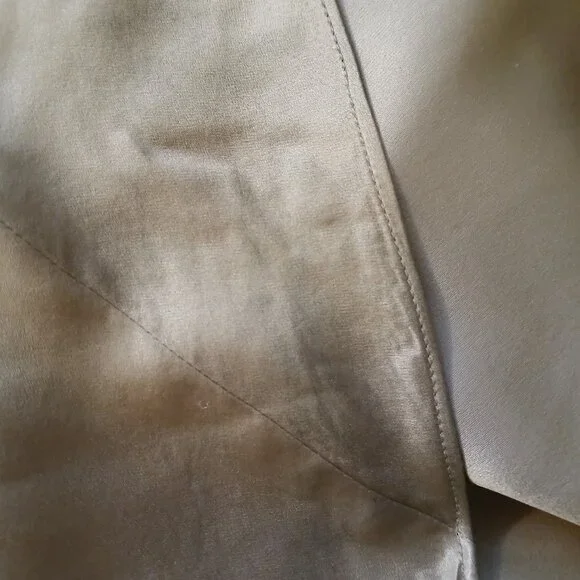 Calvin Klein white and beige 100% silk gown size 8 - Picture 8 of 9